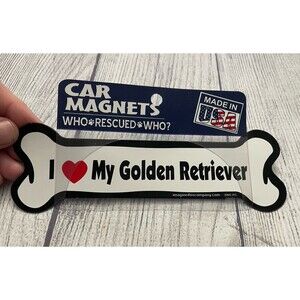 NEW! “I Love My Golden Retriever” Dog Magnet, Car Magnet, Refrigerator